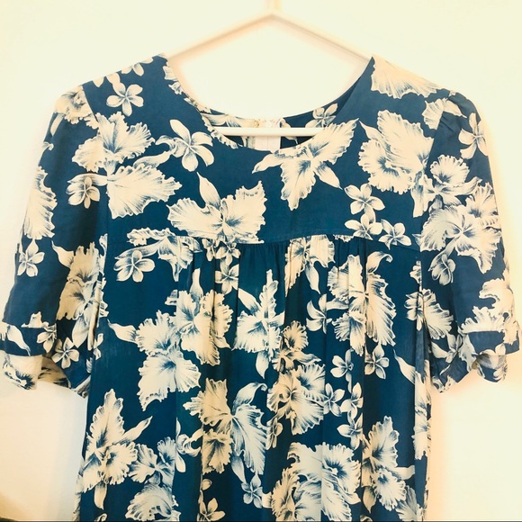 Vintage midi hibiscus Hawaiian tent dress s/m - Picture 10 of 14